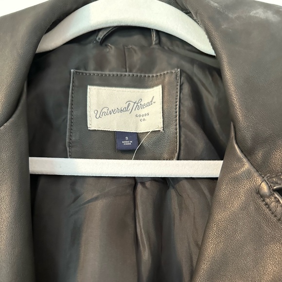 Lt. Black Universal Thread Faux Leather Jacket Target Size Small Like New - Picture 2 of 5